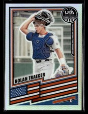 2026 Panini Stars & Stripes Prizm USA Baseball - Silver #128 Nolan Traeger Card