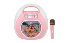 Disney Princess Bluetooth Karaoke Machine for Kids, Includes Wireless Microphone