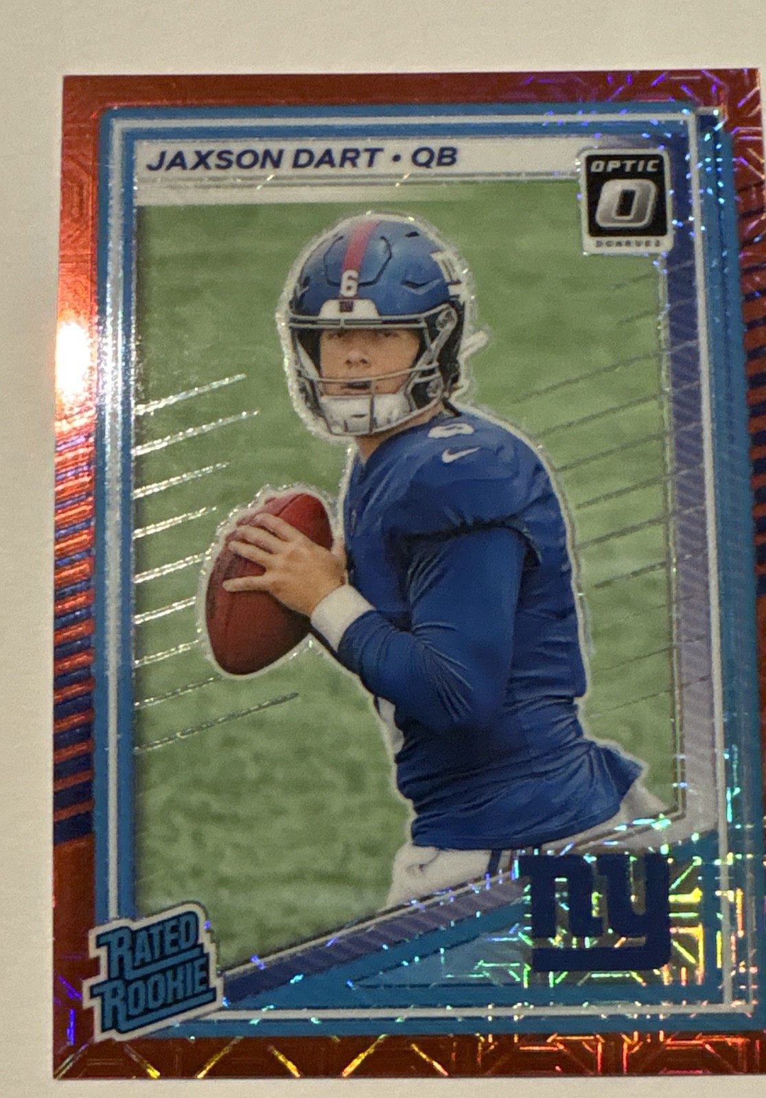 2025 Panini Donruss Optic - Rated Rookie Jaxson Dart #273 Red Mojo Prizm (RC)