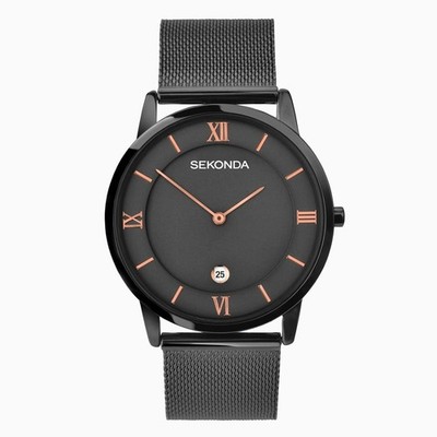Sekonda Uhr 1187 Herren Datum Meshband UVP 69,99£