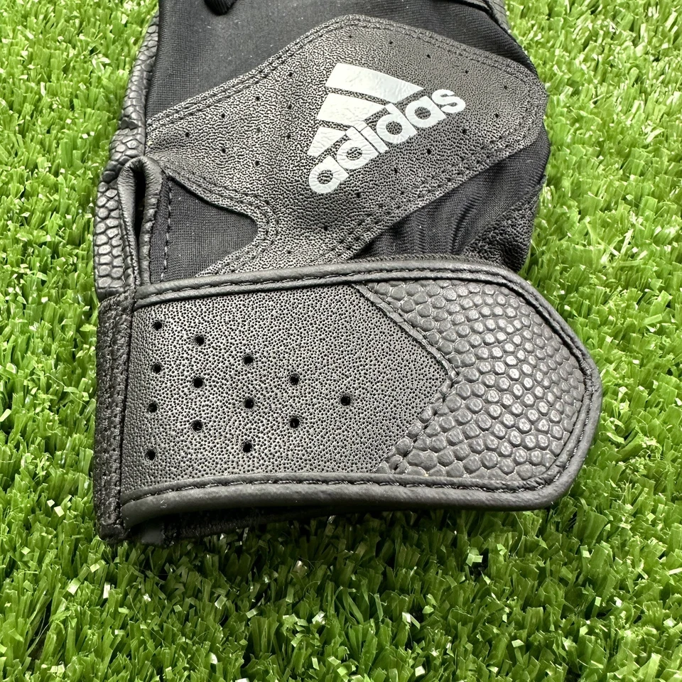 Guantes de bateo de béisbol de softbol juvenil Adidas talla juvenil pequeños negros usados en excelente estado ys Foto 3 de 4