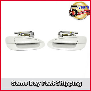 For Nissan Altima 2002-2006 Pearl White QX3 Outside Outer Door Handle 2PCS Rear