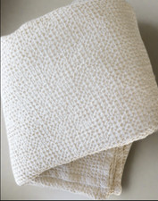 Handmade European Linen Waffle Blanket