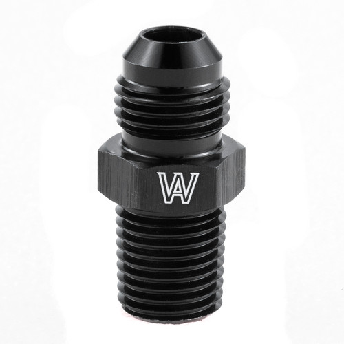 1 PCS -6AN Flare to 1/4 NPT Adapter AN Fitting BLACK - Foto 1 di 8