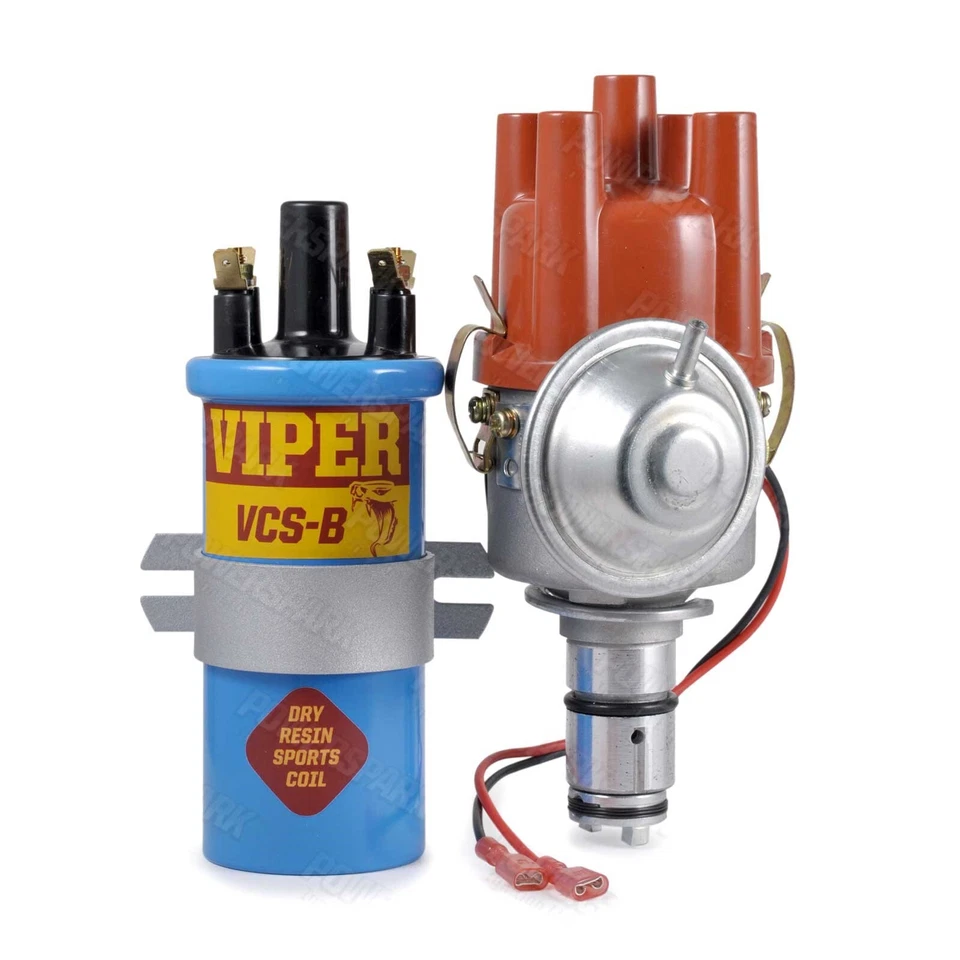 Air Cooled VW Powerspark Electronic Distributor 8mm Leads & Viper Blue Dry Coil - Image 2 of 4