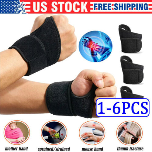 Wrist Hand Brace Support Carpal Tunnel Sprain Arthritis Gym Splint Left / Right - Picture 2 of 11
