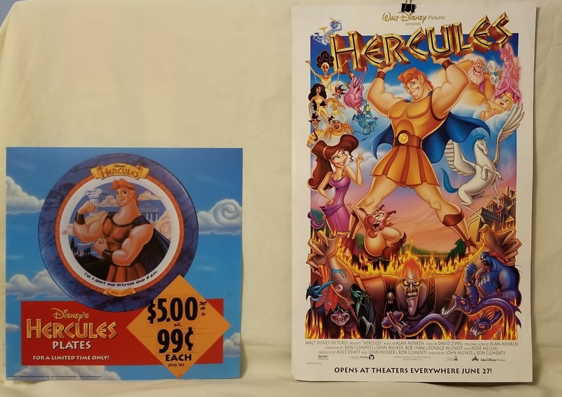 McDonald's Hercules Posters (2) & Drive Thru Translite - 1998