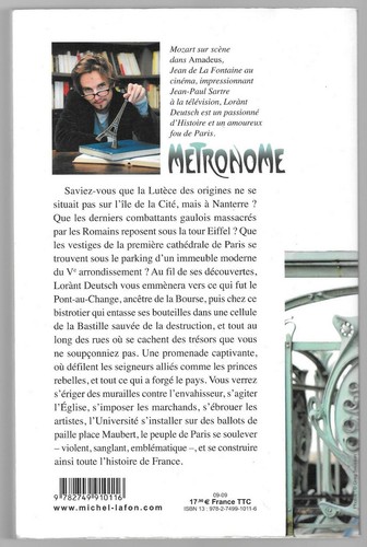 Métronome de Lorant DEUTSCH Guide touristique au rythme du métro Parisien 2009 - Picture 2 of 12