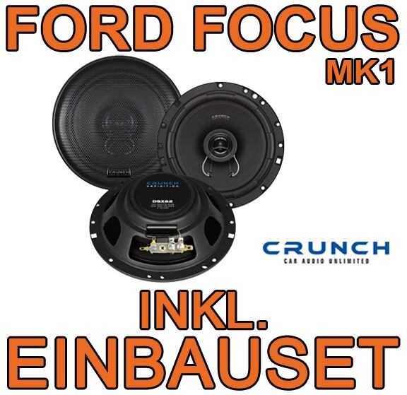 Ford Focus MK1 Crunch Lautsprecher Boxen SET 16Cm Koaxe 2-WEGE VORNE-HINTEN NEU-image