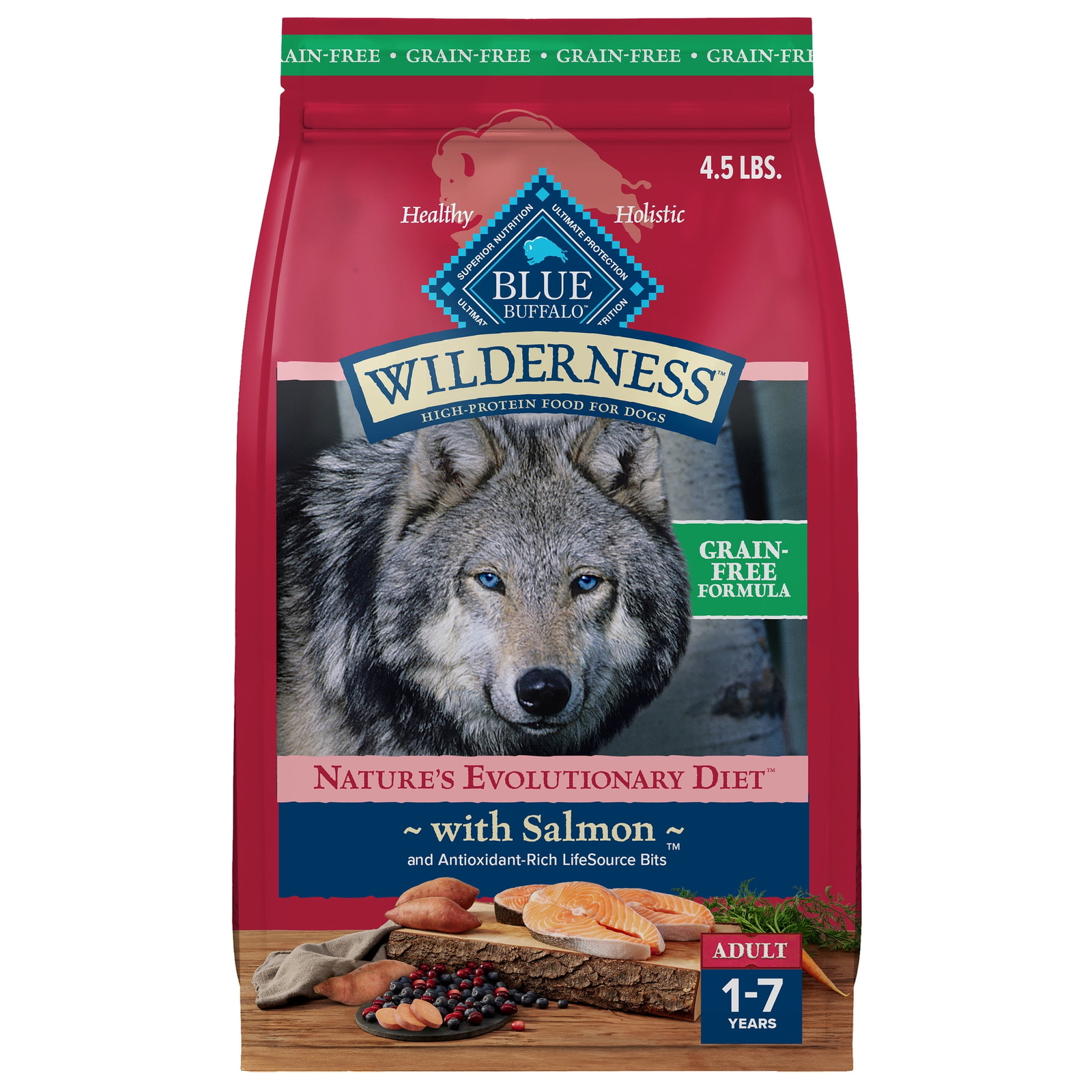With Natural Ingredients, Salmon, 4.5-lb. Bag