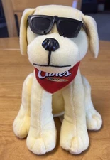 Raising Cane's Chicken Plush Dog with Sunglasses & Red Bandana 2022