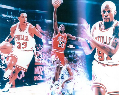 DENNIS RODMAN & SCOTTIE PIPPEN 8X10 PHOTO CHICAGO BULLS BASKETBALL