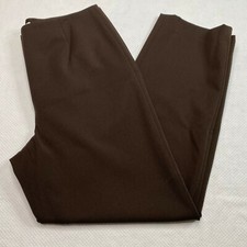 Talbots Petites Dress Pants sz 12P Brown Quiet Luxury Workwear Dark Academia NEW