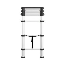8.5 Ft SmartClose Aluminum Telescoping Ladder with Tray Cap, 12 Ft Max Reach