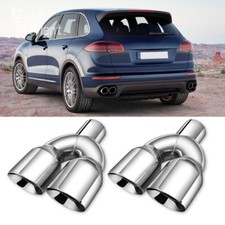 For Porsche Cayenne 2.5" In 3.5'' Out 9.5'' Long Dual Exhaust Pipe Tip Weld On