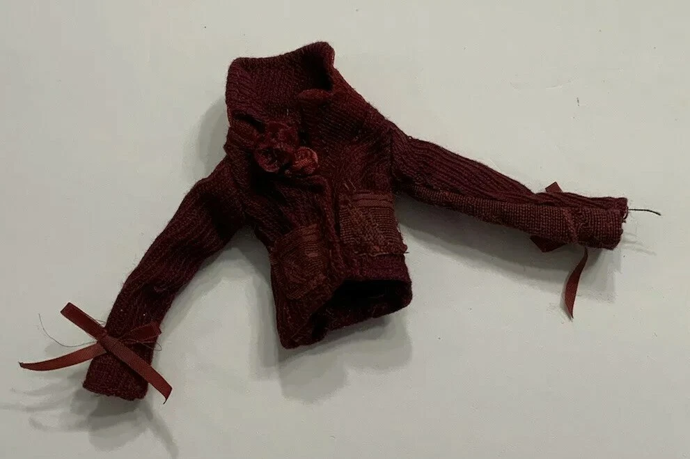 VALENTINO BRATZ BAMBOLA VESTITI CAPPOTTO GIACCA TWIINS TRIIIPLETS 2005 VALENTINA ROSA BORDEAUX