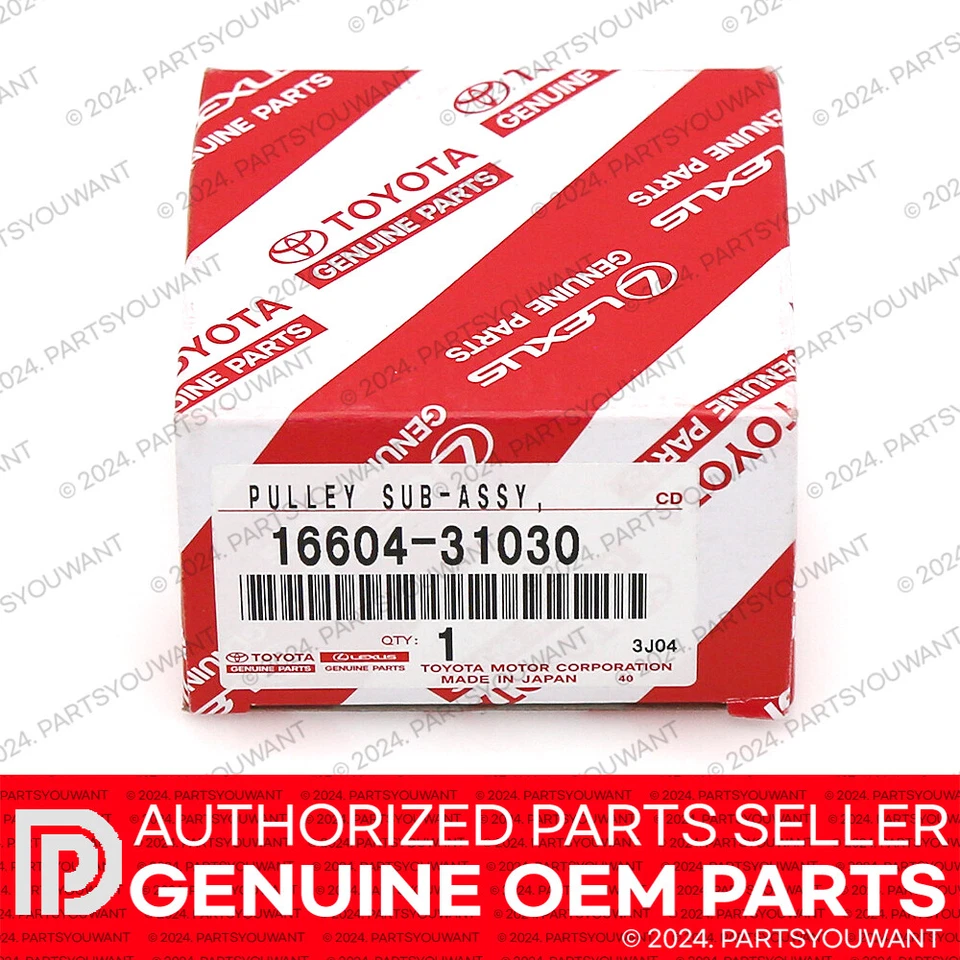 Polea loca correa de transmisión serpentina original Toyota 16604-31030 / 1660431030 Foto 2 de 4