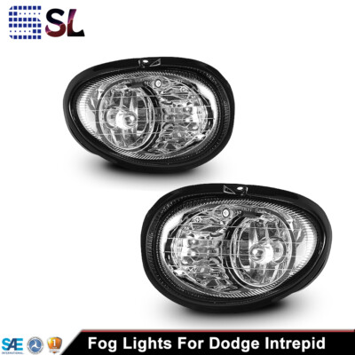 For 1998-2003 Dodge Intrepid Clear Lens Pair Bumper Fog Lights Replacement Lamps