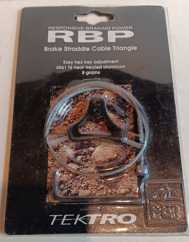 NOS Vintage 90's RBP Brake Straddle Cable Triangle in Black  6061 T6