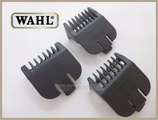 New Genuine Wahl OEM 3 Piece Beard Stubble Trimmer Guide Comb Set 9888L 9854L