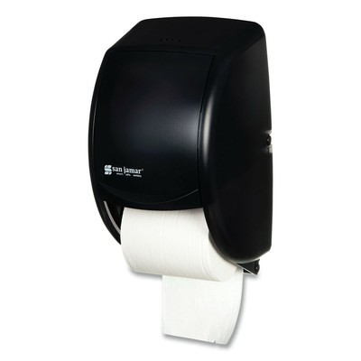 San Jamar R3500TBK Duett 2 Roll Standard Bath Tissue Dispenser - Black Pearl New