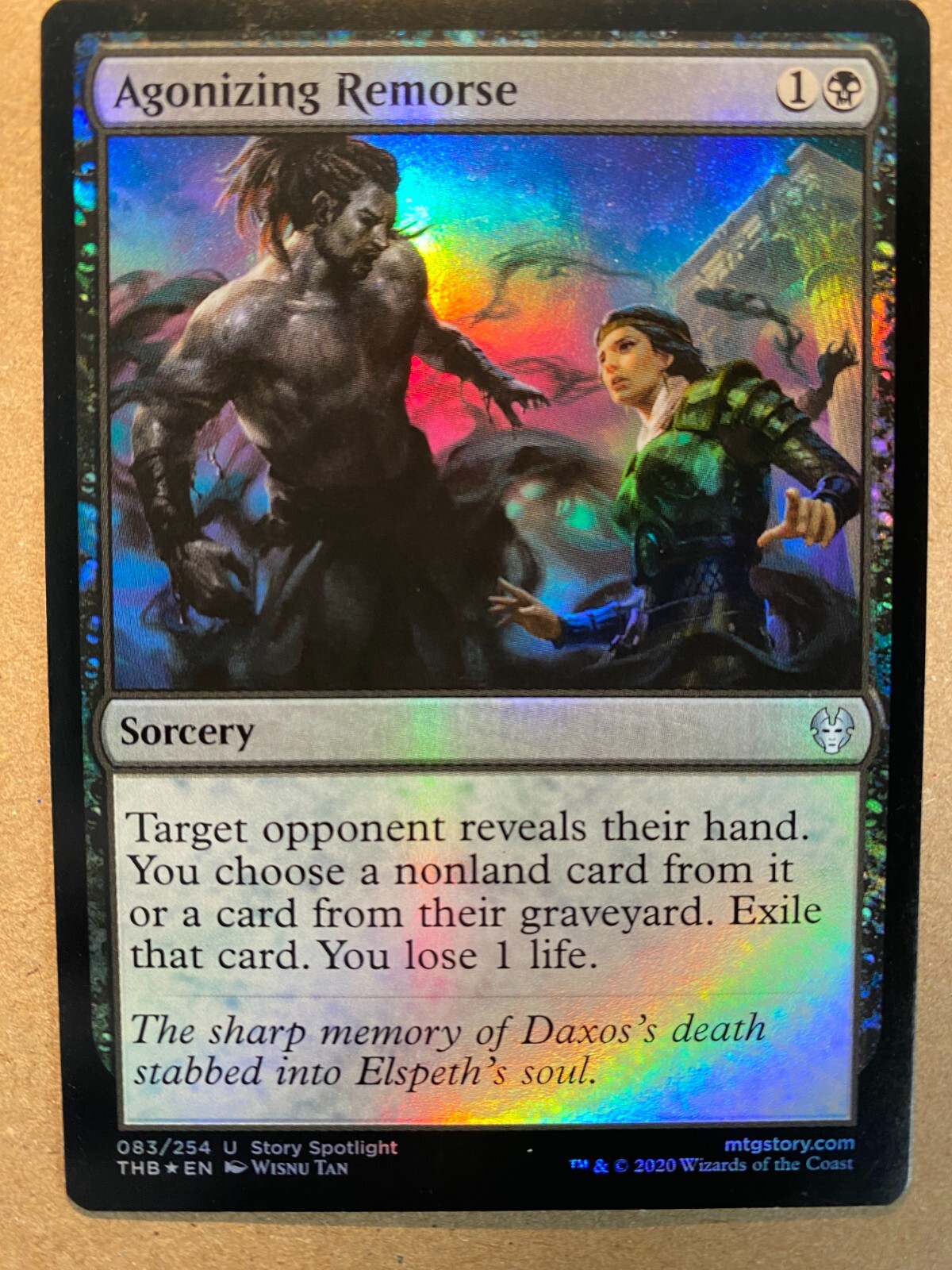 MTG 1x FOIL Agonizing Remorse Theros Beyond Death Magic the Gathering Card x1 NM