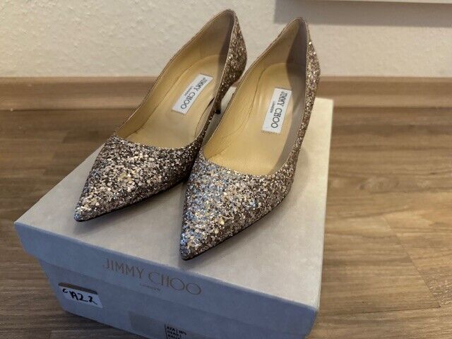 Jimmy Choo Gold Glitter Aza OSAO Ballet Pink Gr. 36,5 | eBay Jimmy Choo Gold Glitter Aza OSAO Ballet Pink Gr. 36,5 | eBay