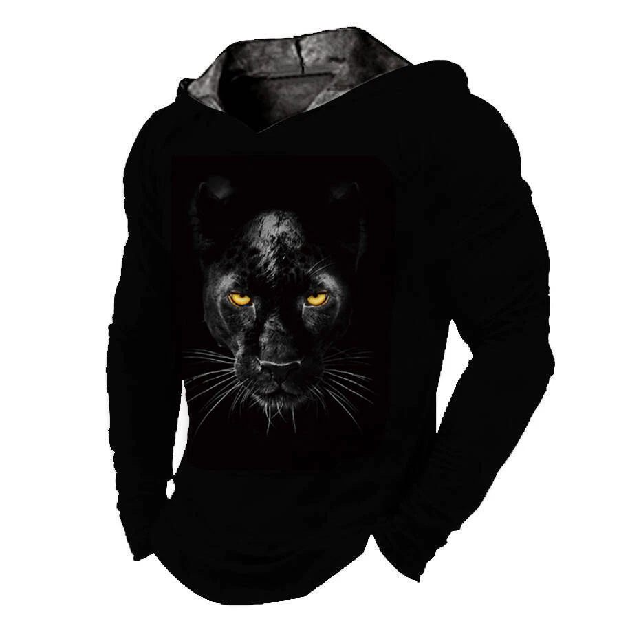 Men‘s Long Sleeve Hooded T Shirt Warrior USA Flag Soft Lightweight Tee
