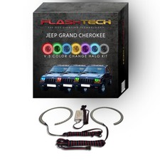 Rgb Multi Color Changing Led Halo Kit For 93-98 Jeep Grand Cherokee Headlights Rgb Multi Color Changing Led Halo Kit For 93-98 Jeep Grand Cherokee Headlights