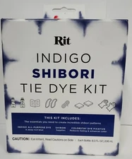 RIT All-Purpose Fabric Dye Kit - Indigo Shibori Tie-Dye for Cotton, Linen & more