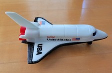 Vintage Everlast Toys NASA Space Shuttle Plastic 6in Pull Back Friction Drive