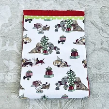 Pier 1 Imports Christmas Park Avenue Puppies Table Runner 72” Dogs And Cats