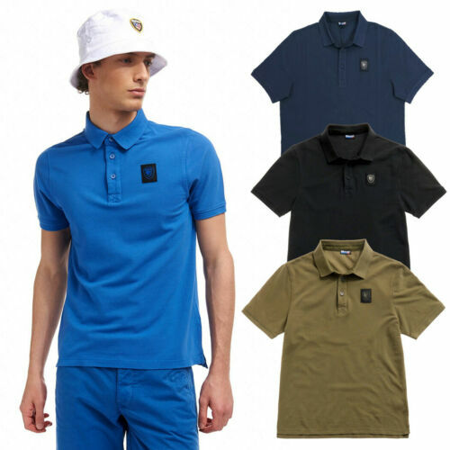 BLAUER Polo Man Garçon T-Shirt Piquet Coton Élastique Jersey 21SBLUT02329 - Picture 1 of 11