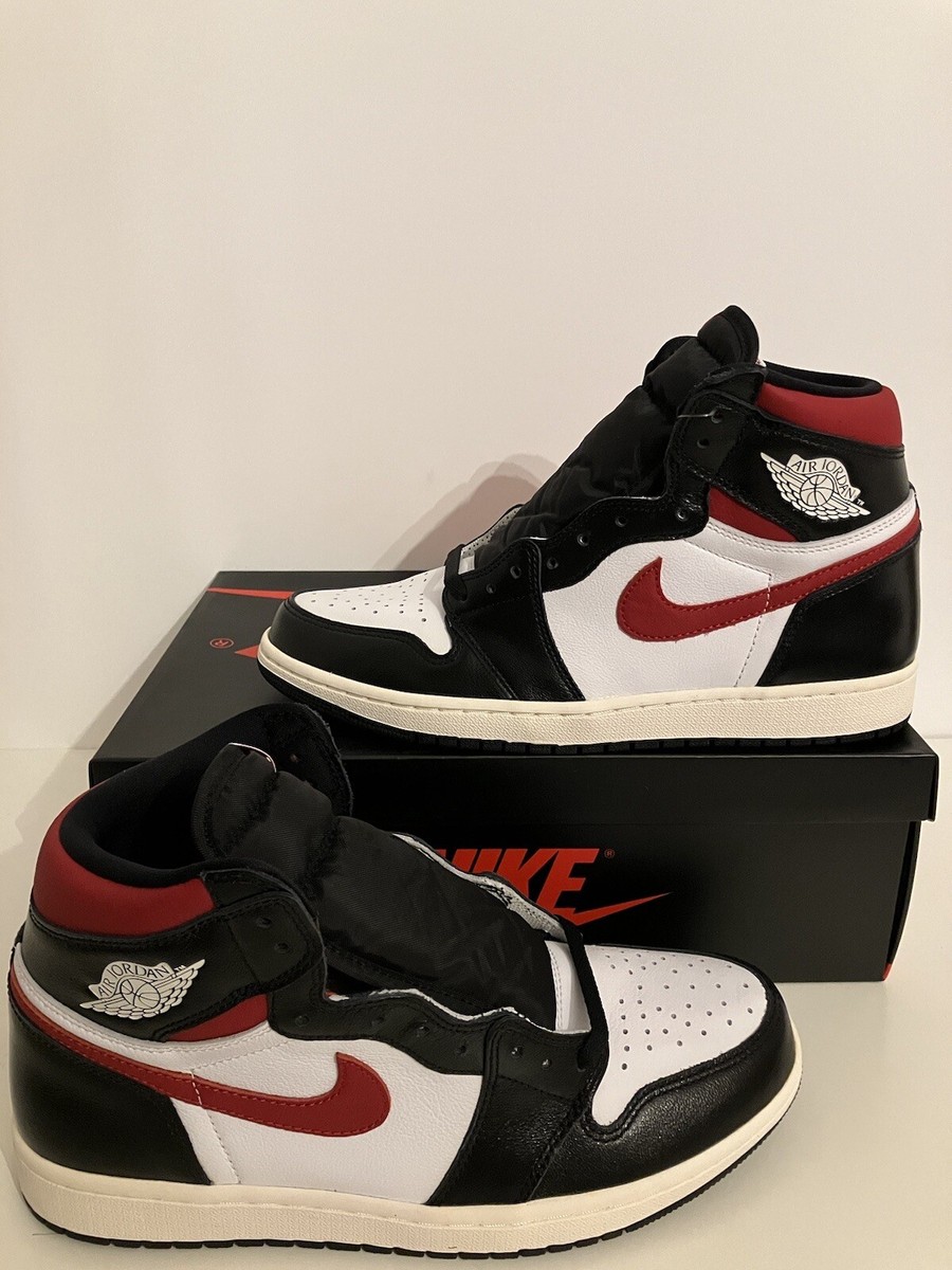 air jordan 1 retro high og black white gym red sail