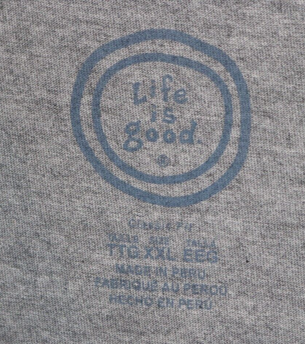 "Life Is Good" Logo Men's Size XXL Gray Short Sleeve T-Shirt - Picture 4 of 6