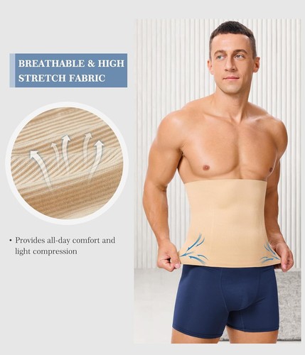 Entrenador de cintura para hombres Prendas moldeadoras Control de abdomen Modelador corporal Fajas para hombres EE. UU. - Imagen 9 de 16