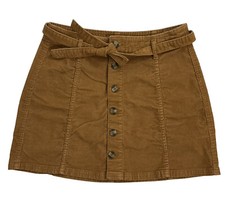 American Eagle Outfitters A-Line Stretch Corduroy Skirt Size 6 Brown Fall 7   