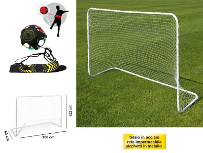 Porte Da Calcio Regolabili 365x182cm O 240x150cm - Con Rete, Picchetti, Per Giardino E Spiaggia