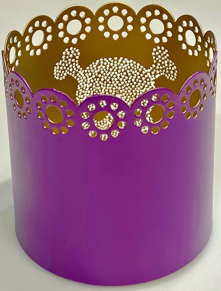 Металлическая банка-подсвечник Yankee Candle Skull фиолетовый ослепительный светильник для Хэллоуина - Изображение 3 из 4