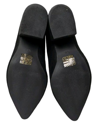 Allegra K Women's Pointed Toe Slip On Block Heel Slide Mules Size 5.5 VERY CLEAN - Picture 7 of 8