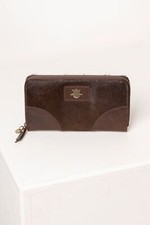 Ladies Leathe Purse Full Zip Around Pony Hair Lined Purse Bag Coins Brown Rydale