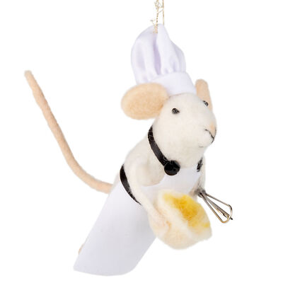 Baker Mouse Ornament - Mouse Chef Baking Holiday Decoration