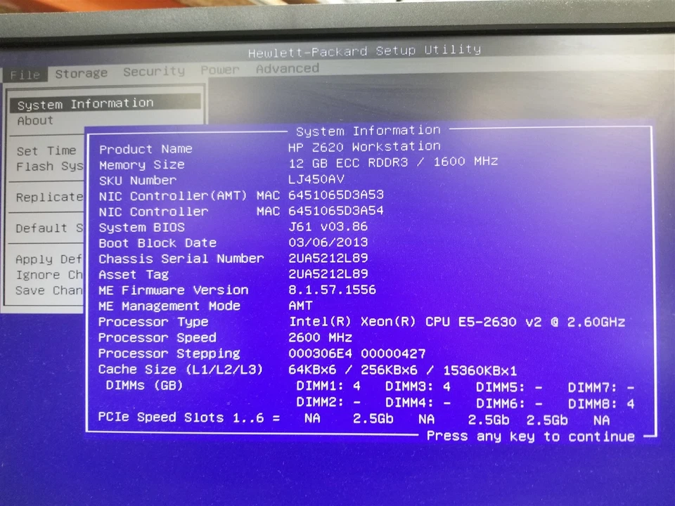 Estación de trabajo HP Z620 Intel Xeon E5-2630v2 2,6 GHz 6 núcleos 12 GB 1 TB Win10 Pro NVS510 Foto 2 de 4