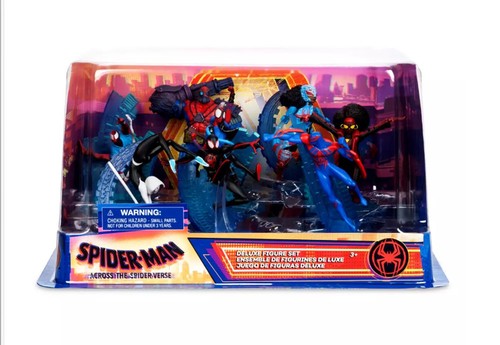 Marvel Spider Man Across the SpiderVerse 8pc Deluxe Figure Set Miles Mórale NEW - Picture 2 of 2