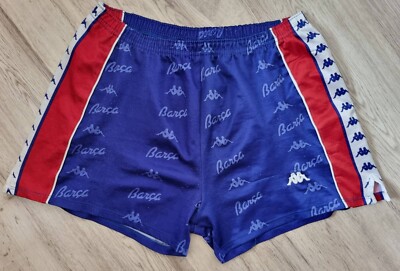Short De Foot FC Barcelone Vintage Kappa 1992-1995 - Taille XL