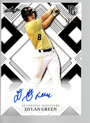 2023 Leaf Perfect Game Showcase Black Autograph #AU-DG1 Dylan Green 13/50