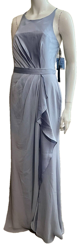Vera Wang (White) pale blue evening gown, designer colour fog US 8 UK 12 NWT - Picture 2 of 6