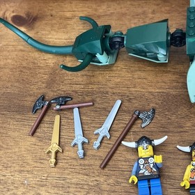 LEGO Vikings: Viking Ship Challenges the Midgard Serpent (7018). READ DISC! 85%
