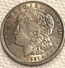 1921 P Morgan AU good shape good eye appeal free shipping Sigma tested authentic