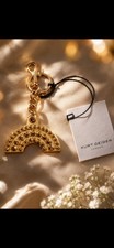 Kurt Geiger London Schlüsselanhänger Metall goldfarben Regenbogen UVP €60